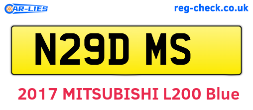 N29DMS are the vehicle registration plates.