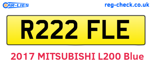 R222FLE are the vehicle registration plates.