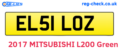 EL51LOZ are the vehicle registration plates.