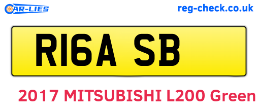 R16ASB are the vehicle registration plates.