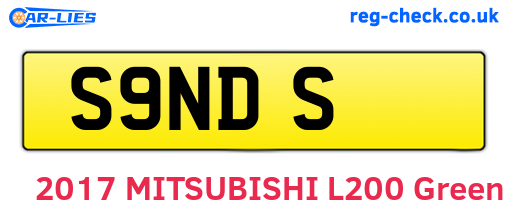 S9NDS are the vehicle registration plates.