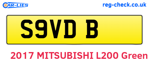S9VDB are the vehicle registration plates.