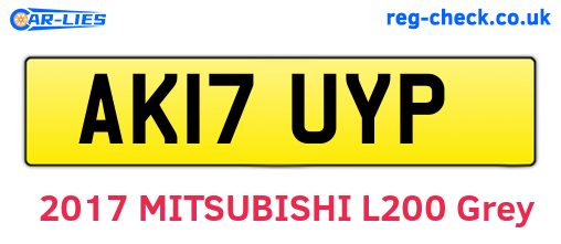 AK17UYP are the vehicle registration plates.