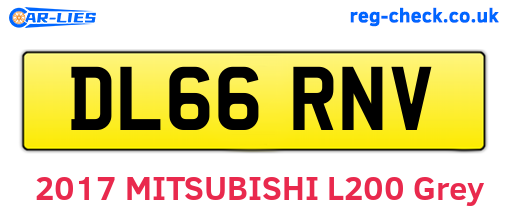 DL66RNV are the vehicle registration plates.