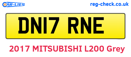 DN17RNE are the vehicle registration plates.