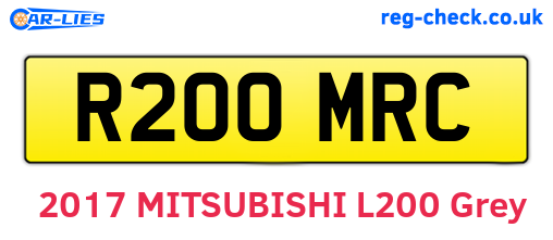 R200MRC are the vehicle registration plates.