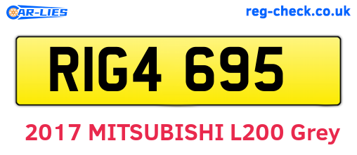 RIG4695 are the vehicle registration plates.