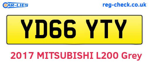 YD66YTY are the vehicle registration plates.