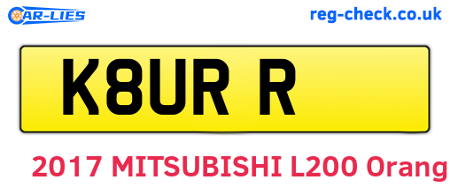 K8URR are the vehicle registration plates.
