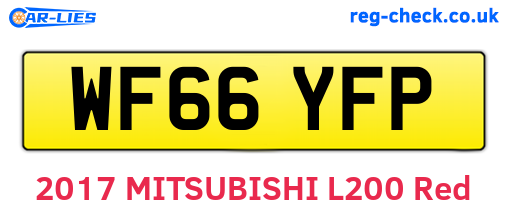 WF66YFP are the vehicle registration plates.