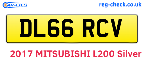 DL66RCV are the vehicle registration plates.