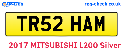 TR52HAM are the vehicle registration plates.