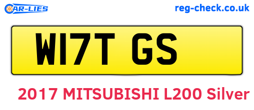 W17TGS are the vehicle registration plates.