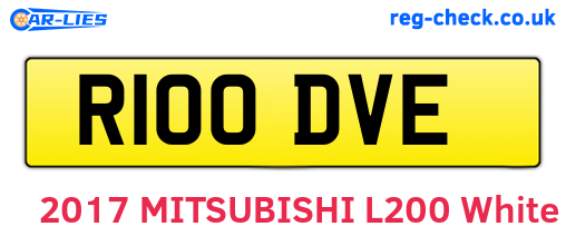 R100DVE are the vehicle registration plates.