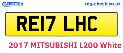RE17LHC are the vehicle registration plates.