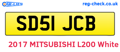 SD51JCB are the vehicle registration plates.