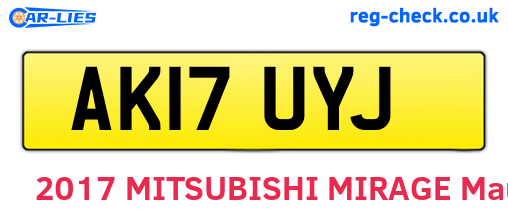 AK17UYJ are the vehicle registration plates.