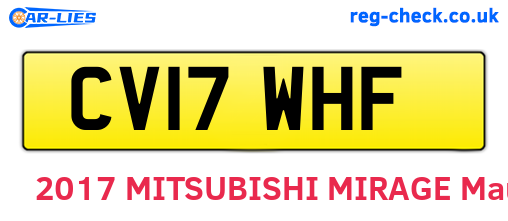 CV17WHF are the vehicle registration plates.