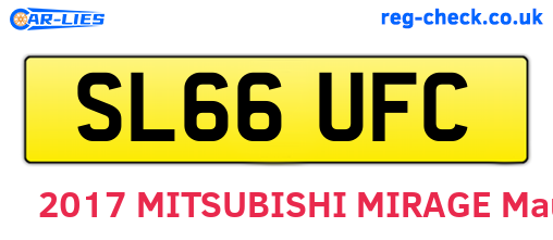 SL66UFC are the vehicle registration plates.