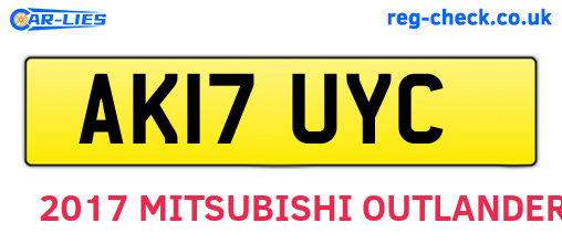 AK17UYC are the vehicle registration plates.
