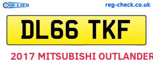 DL66TKF are the vehicle registration plates.