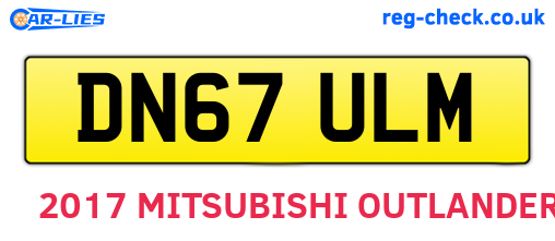 DN67ULM are the vehicle registration plates.
