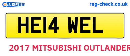 HE14WEL are the vehicle registration plates.