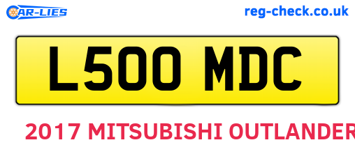L500MDC are the vehicle registration plates.