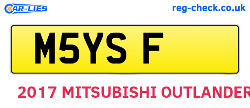 M5YSF are the vehicle registration plates.