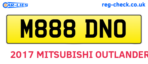 M888DNO are the vehicle registration plates.