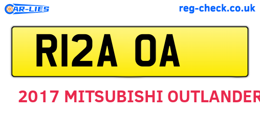 R12AOA are the vehicle registration plates.