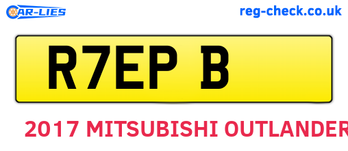 R7EPB are the vehicle registration plates.
