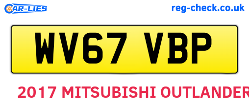 WV67VBP are the vehicle registration plates.