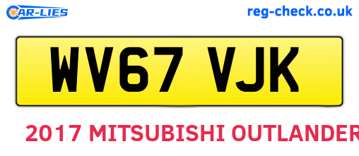 WV67VJK are the vehicle registration plates.