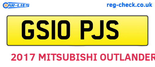 GS10PJS are the vehicle registration plates.