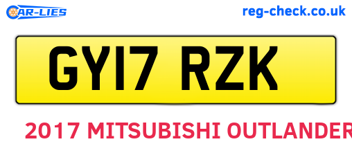 GY17RZK are the vehicle registration plates.