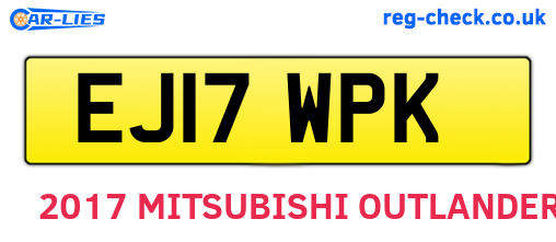 EJ17WPK are the vehicle registration plates.