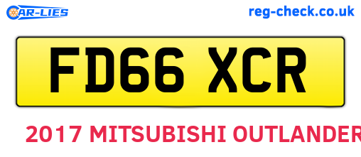 FD66XCR are the vehicle registration plates.