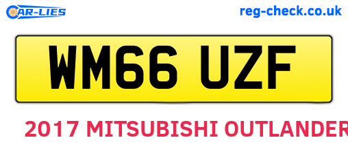 WM66UZF are the vehicle registration plates.