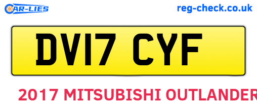 DV17CYF are the vehicle registration plates.