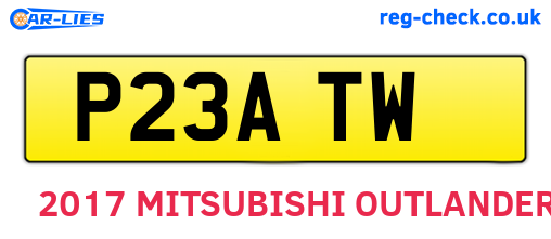 P23ATW are the vehicle registration plates.