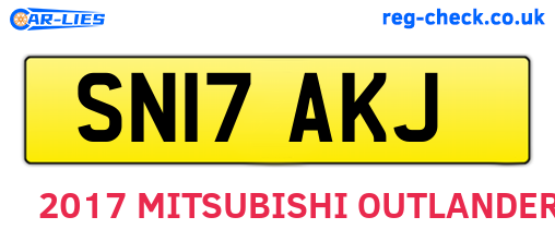 SN17AKJ are the vehicle registration plates.