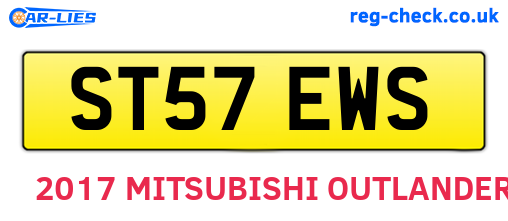 ST57EWS are the vehicle registration plates.