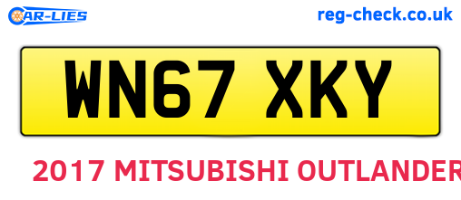 WN67XKY are the vehicle registration plates.