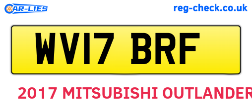 WV17BRF are the vehicle registration plates.
