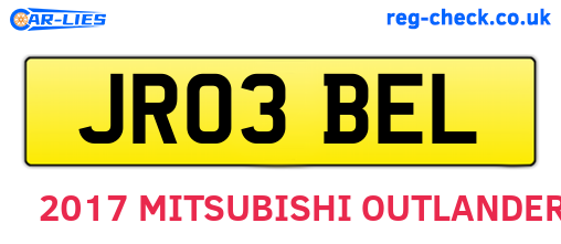 JR03BEL are the vehicle registration plates.