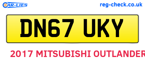 DN67UKY are the vehicle registration plates.