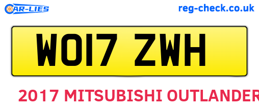 WO17ZWH are the vehicle registration plates.