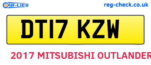 DT17KZW are the vehicle registration plates.
