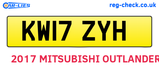KW17ZYH are the vehicle registration plates.
